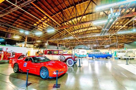 Cal auto museum sac - Dec 26, 2023 · The famed Petersen Automotive Museum (pictured above) in Los Angeles boasts 100,000 square feet of exhibit space, 25 galleries, and more than 300 cars spanning numerous eras. Location: 6060 Wilshire Boulevard, Los Angeles. Ticket price: $21 for adults, $19 for seniors, and $11 for children. 